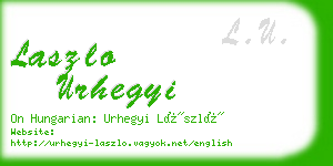 laszlo urhegyi business card